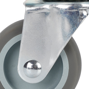 Tpr Caster Wheels 2 Inch Swivel Ball Bearing Gray Rubber Industrial Furniture Silent Operation - Product Image 1