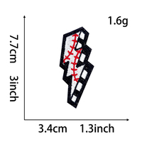 En gros, Patchs de sport Lightning Bolt, brodés thermocollants, Patchs Baseball, Patchs Coquette, Patchs Bow, Patchs Game Day, Patchs MAMA pour casquette de camionneur