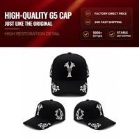 Pengiriman Cepat Topi Jenggot PLATINUM SNOWFLAKE G5 5 Panel Original Gorras G5 Bordir B CROSS 24K ROSE GOLD