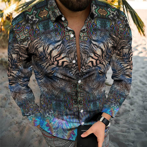 Chemise à manches longues pour hommes, boutons de revers, design de mode, chemise à manches longues, chemise imprimée - Product Image 3