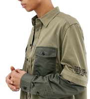 Chemises pour hommes Alibaba Chine personnalisées OEM en coton à manches longues boutonnées unies teintes à séchage rapide en gros