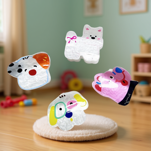Fermagli per capelli Angelina Puppy Scratch 7 cm, in plastica di alta qualità, per uso quotidiano, accessorio per capelli per bambini, stile cartone animato - Product Image 2