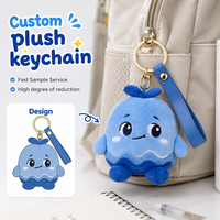 Jouets en peluche miniatures mignons en coton OEM ODM promotionnels, pendentifs mascotte Kawaii, jouets doux, porte-clés en peluche personnalisés professionnels