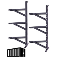 Étagère à tuyaux en acier au carbone gris, revêtement poudré, 3 niveaux, multi-usages, anti-rouille, JH-Mech
