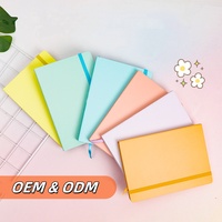 Carnet A6 en cuir PU avec reliure cousue, 80 feuilles, portable, idéal pour les affaires et l'école, couverture rigide, logo personnalisé pour les étudiants