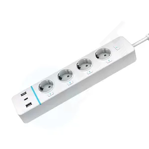 스마트 WLAN 전원 스트립 16A 플러그 4 AC 소켓 3 USB 지능형 다중 소켓 알렉사 구글 어시스턴트 2.4 GHz 사무실 홈