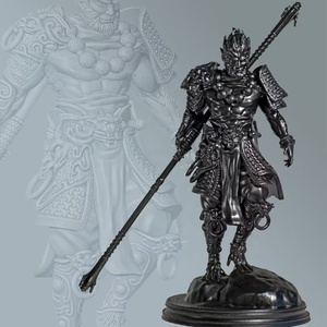 Escultura de viento chino mono Feng Shui fortuna cobre puro sol Wukong Mono chino rey estatua figura Decoración - Product Image 2