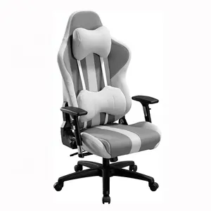 India Best Gaming Stuhl Breathable Computer High Back Big Tall 3D Armrests White Kursi Cadeira Gamer Gaming Chair with Headrest