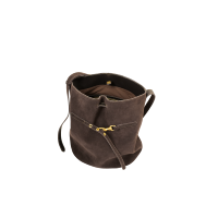 Sac à bandoulière portable en cuir suédé pleine fleur pour femme, finition soyeuse