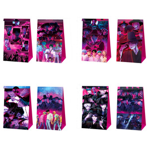 Articles de table pour fête d'anniversaire sur le thème de l'anime K-POP Cartoon Demon Hunter Girl Group, bannière HBD, assiettes en papier, fournitures pour Halloween et Pâques - Product Image 5