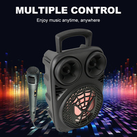 Enceinte Bluetooth Sing-e ZQS6163, best-seller, petite enceinte familiale KTV sans fil pour la maison et l'extérieur, microphone audio avec éclairage LED RVB