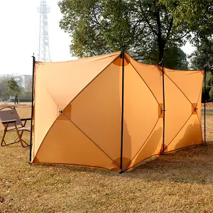 Barraca de para-brisa para acampamento, tenda com cobertura, para piquenique, maneiras alteráveis para vários usos