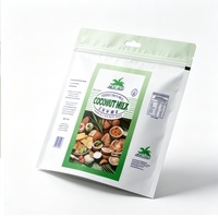 Sachet Doypack pour poudre de lait de coco, anti-fuite, qualité alimentaire, avec fermeture éclair, thermoscellable et refermable
