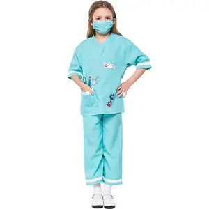 Kids Animal Doctor Role Play Costume Veterinarian Pretend Play Dress Up Set with Medical Kit