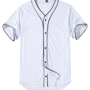 Camisetas de Béisbol al por Mayor con Cuello en V, Bordado, Estilo Urbano, Personalizadas, Negras, Sublimadas, para Softbol - Product Image 1
