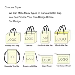 Vente en gros, grand sac cabas en toile pour femmes, imprimé sur mesure, en coton uni avec poche zippée, OEM - Product Image 6