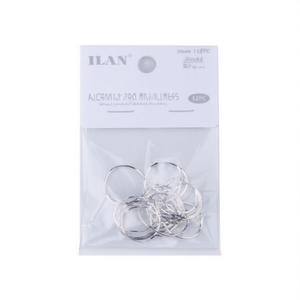 Anillos de Salto Ilan Color Plata 20mm 12 Piezas Suministros para Manualidades - Product Image 1