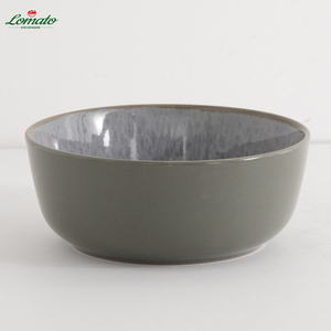 Ensemble de vaisselle de style zen minimaliste Plats et assiettes à glaçure ponctuelle à l'huile Design empilable - Product Image 5