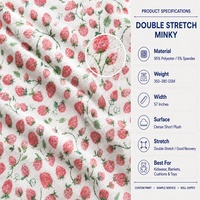 Tissu en microfibre pelucheuse, polyester et élasthanne, tricoté, écologique, doux, type Minky, imprimé numériquement sur mesure pour couverture de bébé