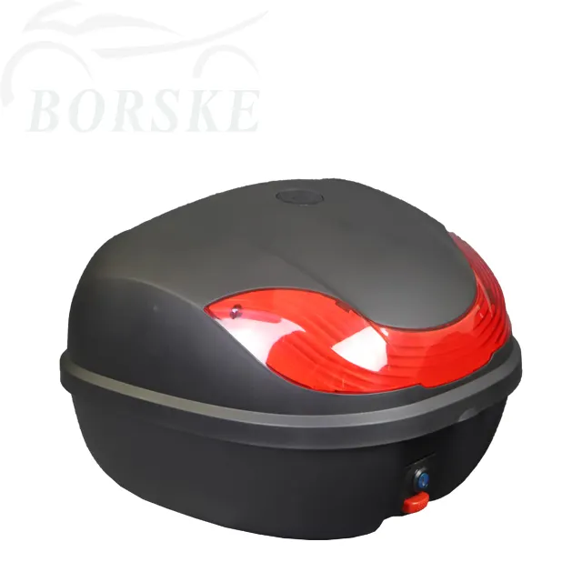 BSK-M06174 Borske 30L Xe Tay Ga Điện Xe Máy Carrier Box Xe Máy Phía Sau Mũ Bảo Hiểm Box Moped Top Box Để Bán