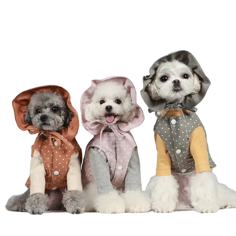 2020 diseño único diseño de doble cara Chaleco de perro abrigos con sombrero invierno nueva moda para mascotas sudaderas con capucha ropa de perro y gato chaqueta