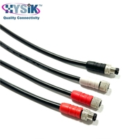 Kabel Ekstensi M8 3 Pin Female Double Ended Straight Molded dengan Kode 2m PUR untuk Sensor Suhu