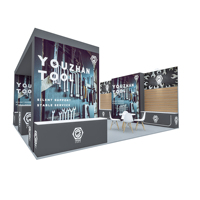 Vente flash : Stand d'exposition modulaire personnalisable, installation rapide, cadre en aluminium, réutilisable, garantie 5 ans, 20x20 pieds