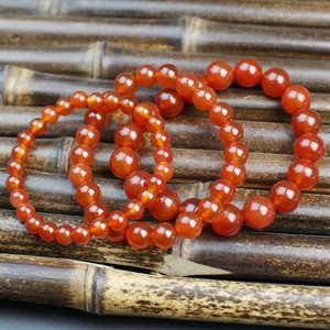 <b>Red</b> Agate <b>Bracelet</b> 23mm Ball Beads Single Loop Unisex Gift Jewelry Hangzhou Origin - Product Image 4