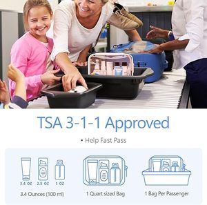 Hot <b>Toiletries</b> Travel Accessories <b>Storage</b> Tsa Approved Zipper Waterproof Clear Cosmetic Bag Your Logo - Product Image 3