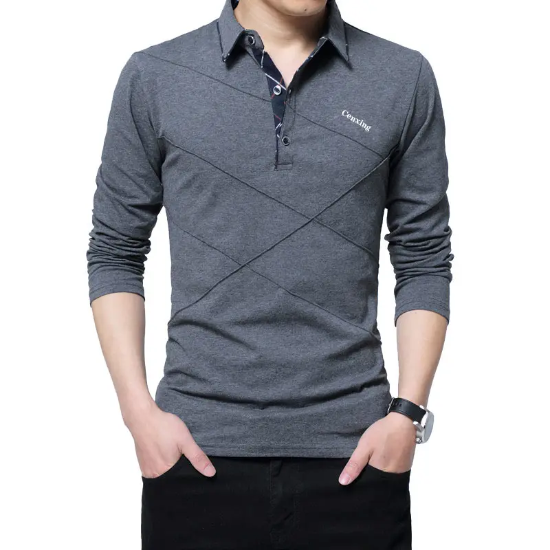 180 Grams High Quality Plain Long Sleeve T Shirt Mens Polo Shirts T-shirt For Men