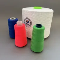 Fil à coudre en polyester semi-mat résistant aux hautes températures 50/2 pour broderie, point de croix et crochet - Blanc, traité à la vapeur