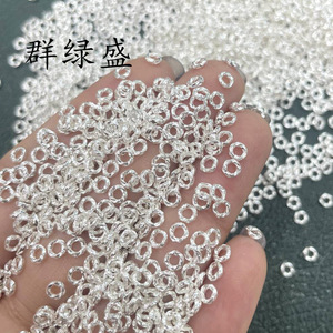 Qunlvsheng S925 Sterling Silver Twisted <b>Rings</b> For Jewelry Making Beads Spacer DIY Bracelet Necklace Findings - Product Image 3