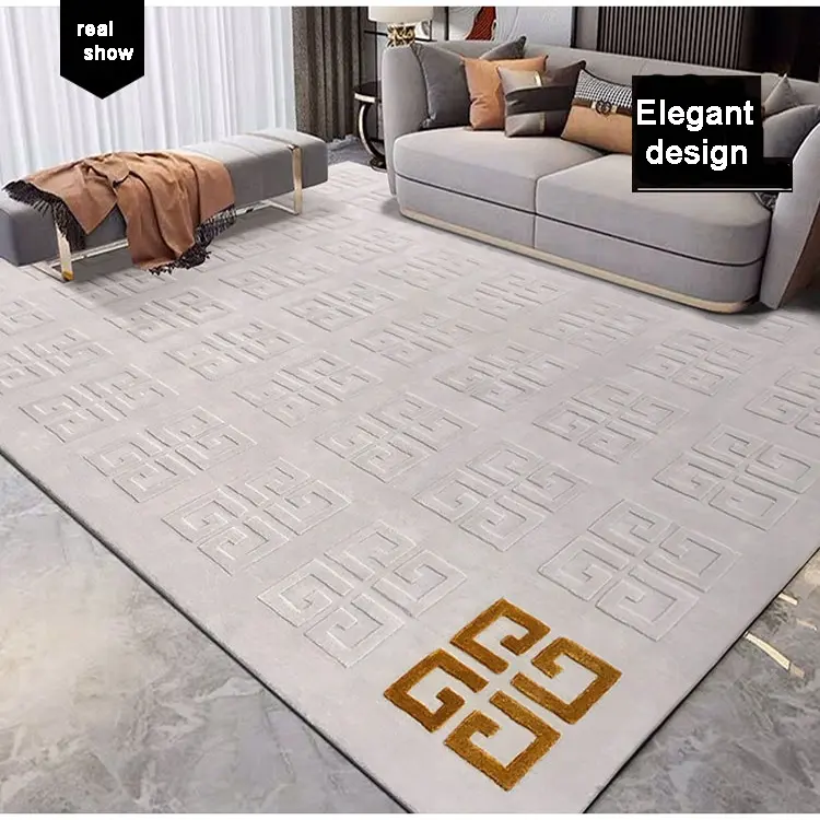 high quality hand made luxury carpet living room grey and gold bed room thick carpet from china carpet factory whole sale price