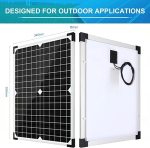 Panneaux solaires miniatures Sunfield SFED-P20M 20W pour alimentation de moteur de porte coulissante 17,6V, efficacité 20%, batterie de secours - Product Image 2