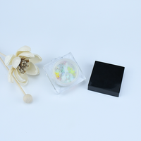 Vente en gros de pots en plastique carrés noirs vides de 15 g pour poudre libre