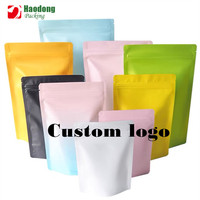 Pochette personnalisée avec logo imprimé, sac refermable réutilisable Doypack, emballage en polyéthylène, pochette autoportante