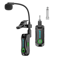 Microphone sans fil rechargeable UHF à pince pour saxophone, émetteur-récepteur, vente en gros