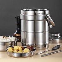 Boîte à lunch double couche non magnétique isolée thermo étanche en acier inoxydable 304 pour enfants et adultes