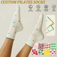 Chaussettes de sport en coton de qualité supérieure avec logo, chaussettes de yoga et de pilates de marque, chaussettes athlétiques à grip, chaussettes personnalisées