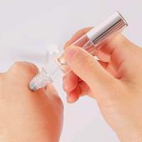 Flacon d'huile essentielle à double tête roll-on 2-en-1 de 10 ml, flacon de déodorant en verre, flacon de parfum