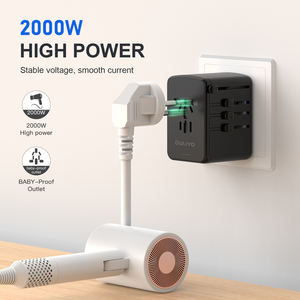 شاحن عالمي Usb محول عالمي يو بي إلى شاحن طاقة المملكة المتحدة/الولايات المتحدة/الاتحاد الأوروبي إلى الاتحاد الأوروبي - Product Image 4