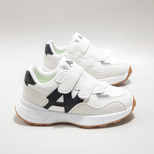 Nouvelles baskets décontractées unies de style coré<span class=keywords><strong>en</strong></span> pour hommes et filles, respirantes et légères, avec fermeture auto-agrippante/Velcro – Collection Printemps/Automne 2025 – Direct Usine - Product Image 3