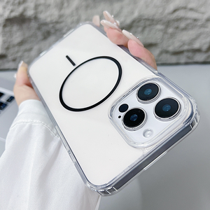 Ốp điện thoại TPU Acrylic trong suốt nhiều màu sắc, hỗ trợ sạc không dây, mặt lưng trong suốt dành cho <span class=keywords><strong>iPhone</strong></span> 17 16 15 14 13 12 11 Pro Max XR - Product Image 3