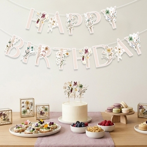 Guirnalda <span class=keywords><strong>de</strong></span> Banderines con Brillo <span class=keywords><strong>de</strong></span> <span class=keywords><strong>Feliz</strong></span> <span class=keywords><strong>Cumpleaños</strong></span>, Degradado Morado y Azul, con <span class=keywords><strong>Notas</strong></span> <span class=keywords><strong>Musicales</strong></span>, Decoración para Fiestas Infantiles - Product Image 5
