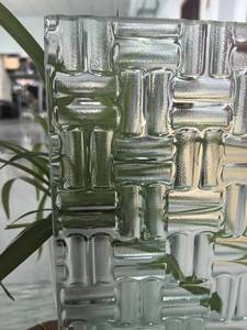 8mm 10mm Super Qualité Décoratif À Motifs Art Texturé Thermofusible Trempé Four Verre Fondu Verre Fondu à Vendre - Product Image 4