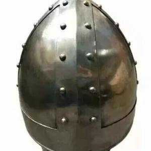 Casque normand médiéval en gros, design unique, armure médiévale antique, doublure en cuir, décoration d'intérieur, acier doux poli, guerrier - Product Image 3