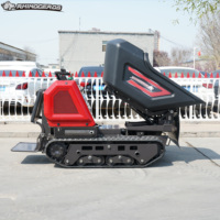 Mini-dumper entièrement hydraulique Rhinoceros/XINIU, godet à benne basculante rotatif sur chenilles, buggy à boue rotatif KS2700