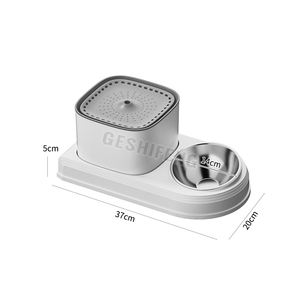 Dispenser air otomatis 2 in 1, Dispenser air minum kucing dan mangkuk makanan untuk kucing dan anjing - Product Image 6