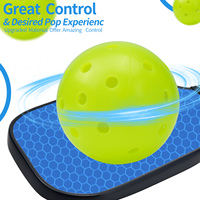 Caston Sports 40-Hole 74mm Pickleball Extérieur 4 Pièces avec Emballage Pickle Ball Ball