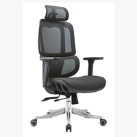 Chaise de bureau en tissu maillé noir avec roues chaise de poste de travail moderne chaise de bureau de direction ergonomique